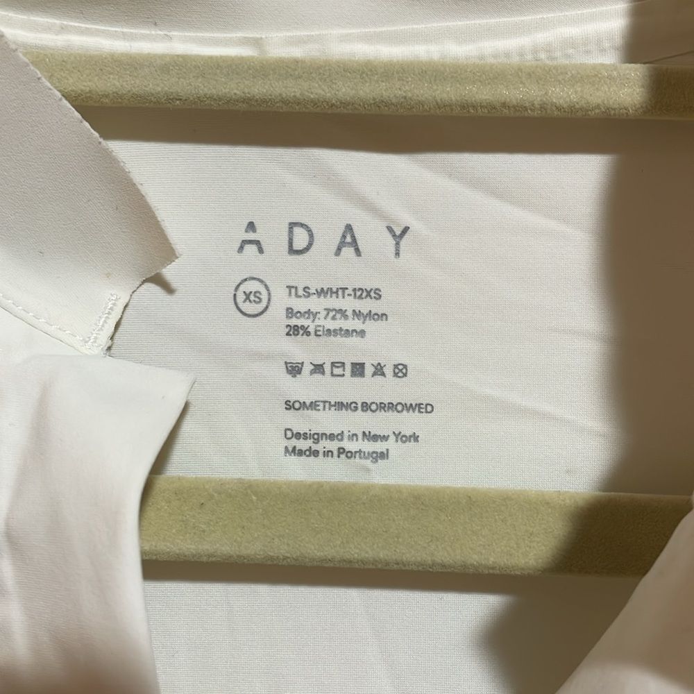 Aday Something Borrowed White Button Down Long Sl… - image 5